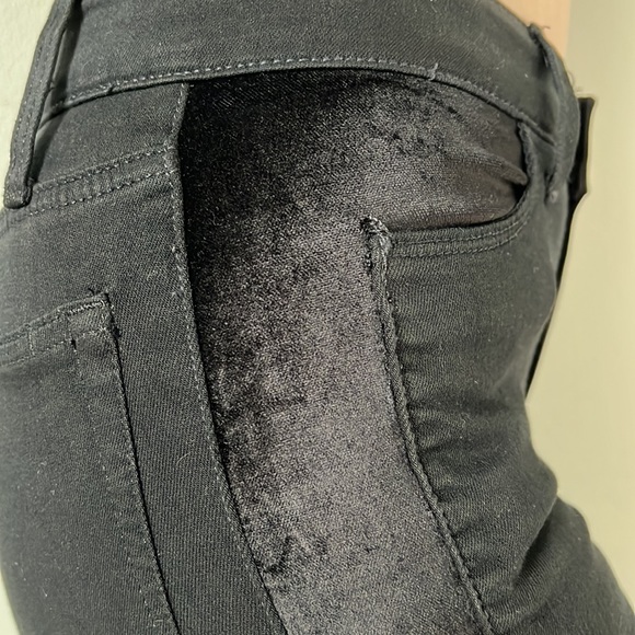 NWT Paige Anthropologie Jeans Gorgeous velvet panel black brand new - Picture 7 of 10